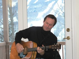 House Concert in Vt. MT. Snow in background